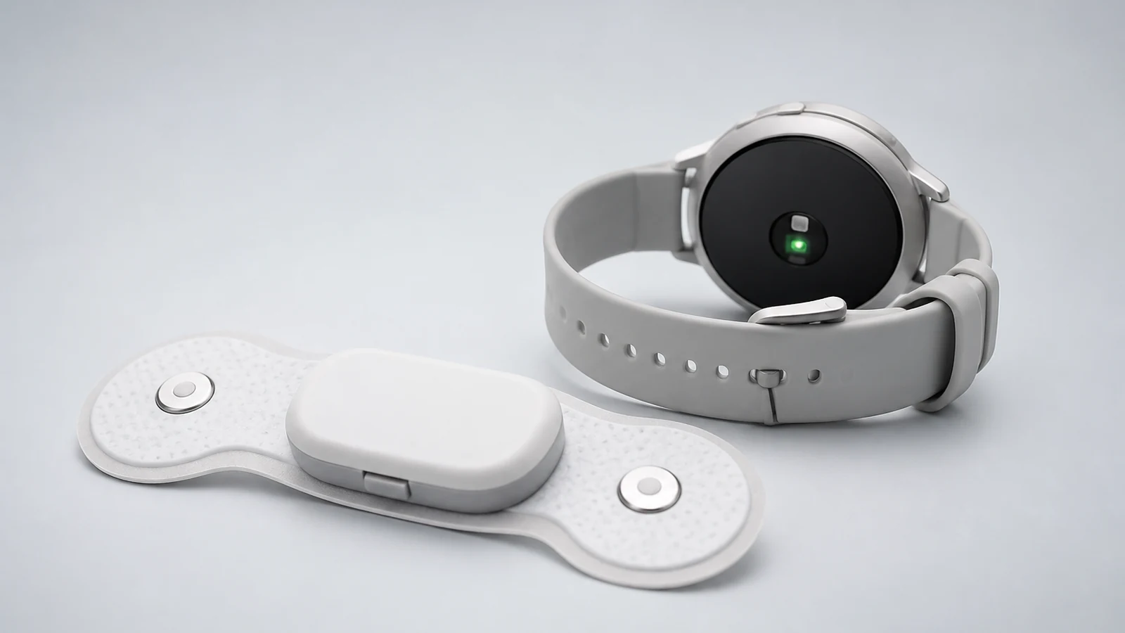 Wearable ECG patch and wrist heart-rate monitor
