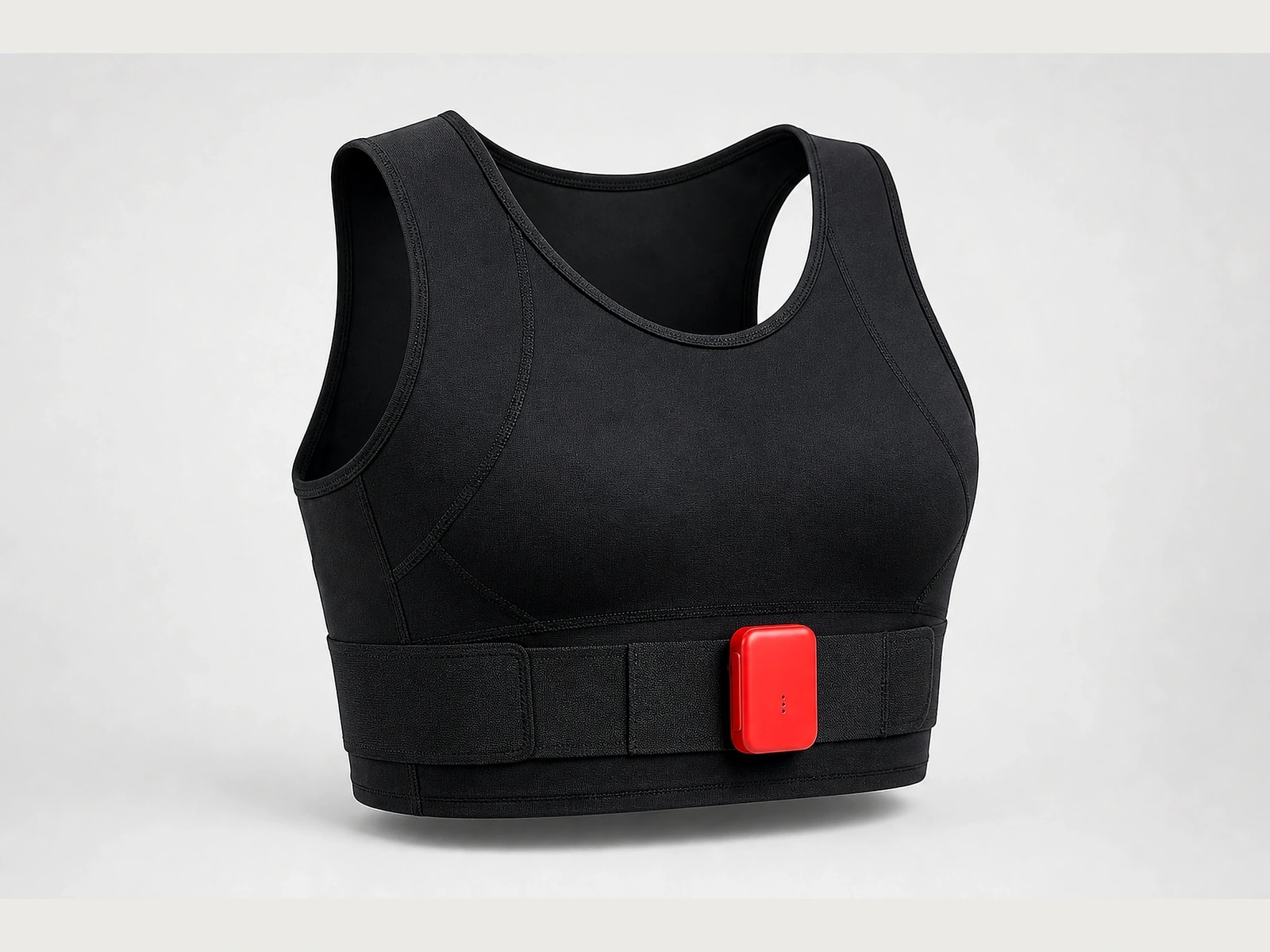 12-lead ECG half-vest — studio hero view
