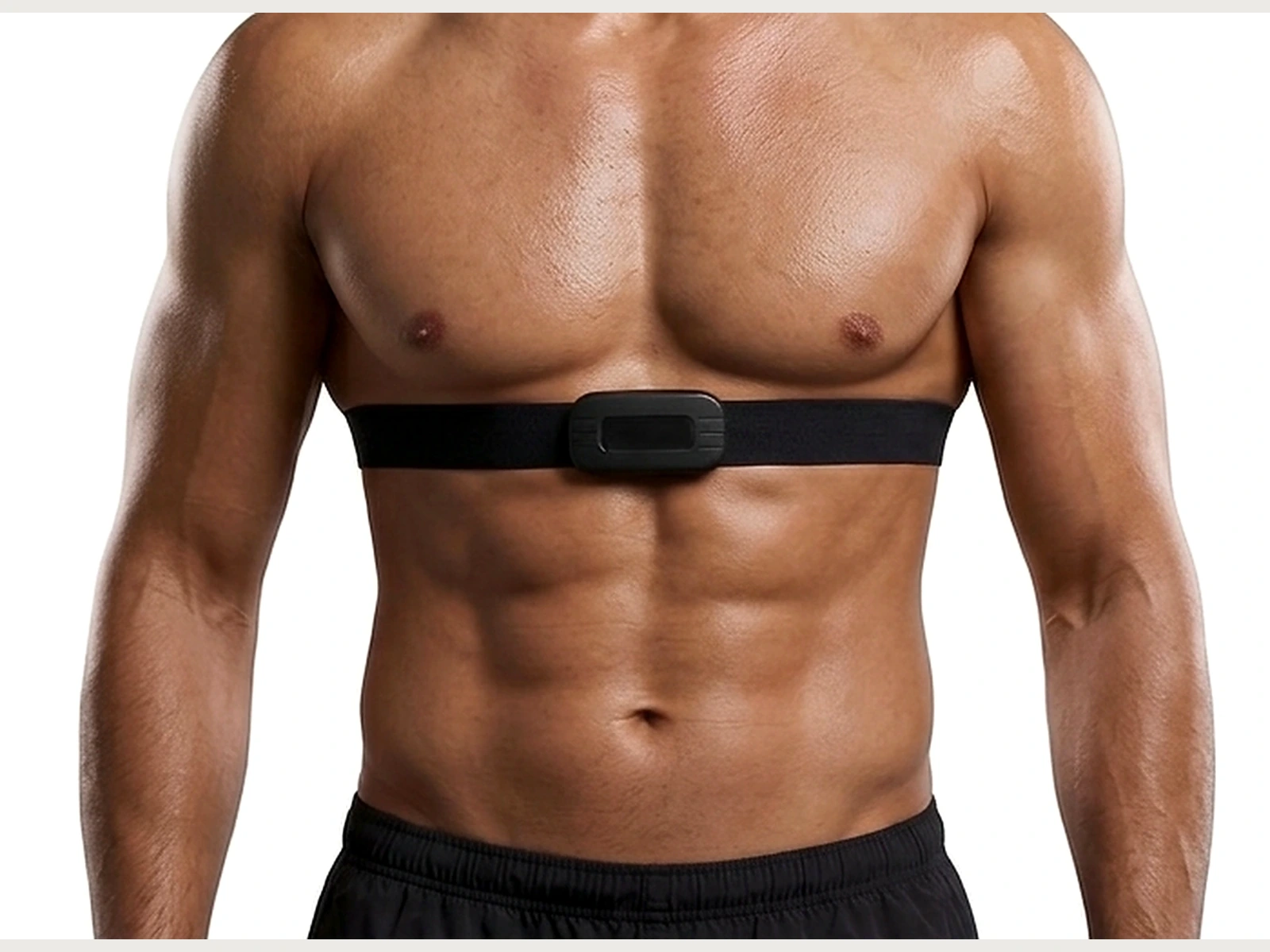 Respiratory chest-strap monitor — product in use